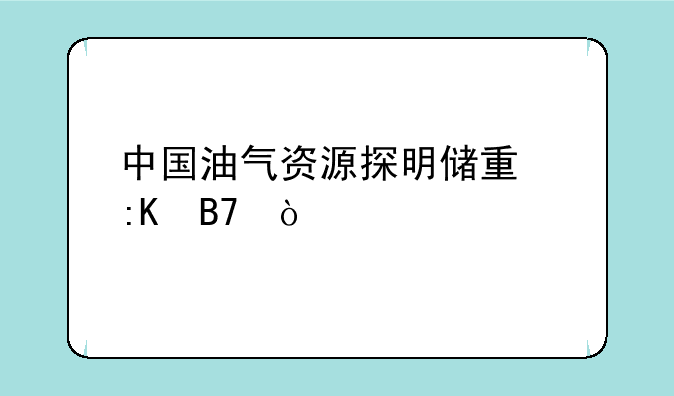 中国油气资源探明储量排名？