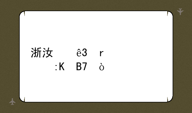 浙江二本大学排名？