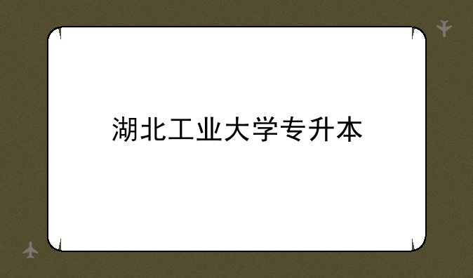 湖北工业大学专升本
